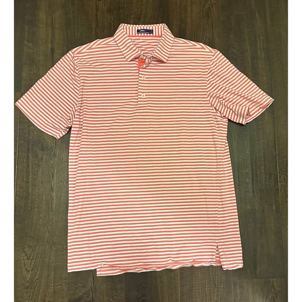 Johnnie O Striped Golf Polo Size Medium